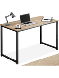 Mesa de Ordenador de Diseno Industrial con Estructura Resistente de Madera para Oficina y Estudio Roble Sonoma