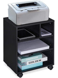 Mueble auxiliar para impresora con ruedas cuatro compartimentos abiertos para organizacion de oficina