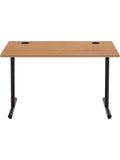 Mesa de Ordenador Moderna con Sistema de Gestion de Cables Tablero Resistente y Estructura Negra Roble